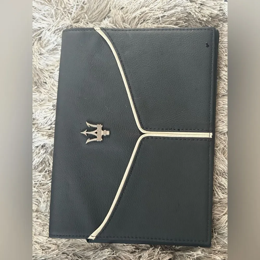 Maserati clutch leather storage case purse manual book accessory DOCUMENT FOLDER